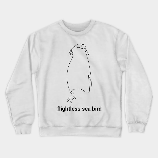 FLIGHTLESS SEA BIRD - ABSTRACT PENGUIN #cute #animals #minimal #art #design #kirovair #buyart #decor #home Crewneck Sweatshirt by Kirovair